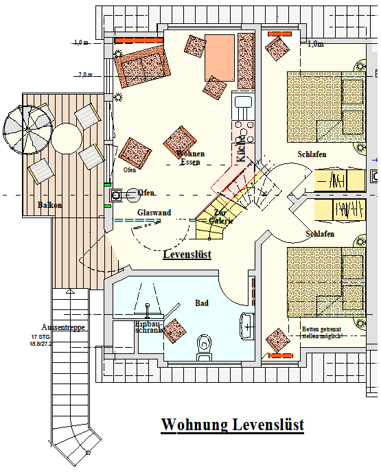 Grundriss Ferienwohnung Levenslüst